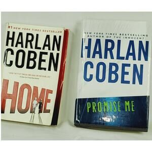 Harlan Coben Hardcover Lot: Home & Promise Me Thriller Mystery Novels